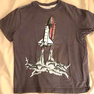 Hanna Andersson Short-Sleeve Tee with Space Ship